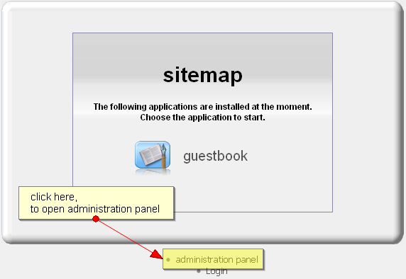 Link: administration panel